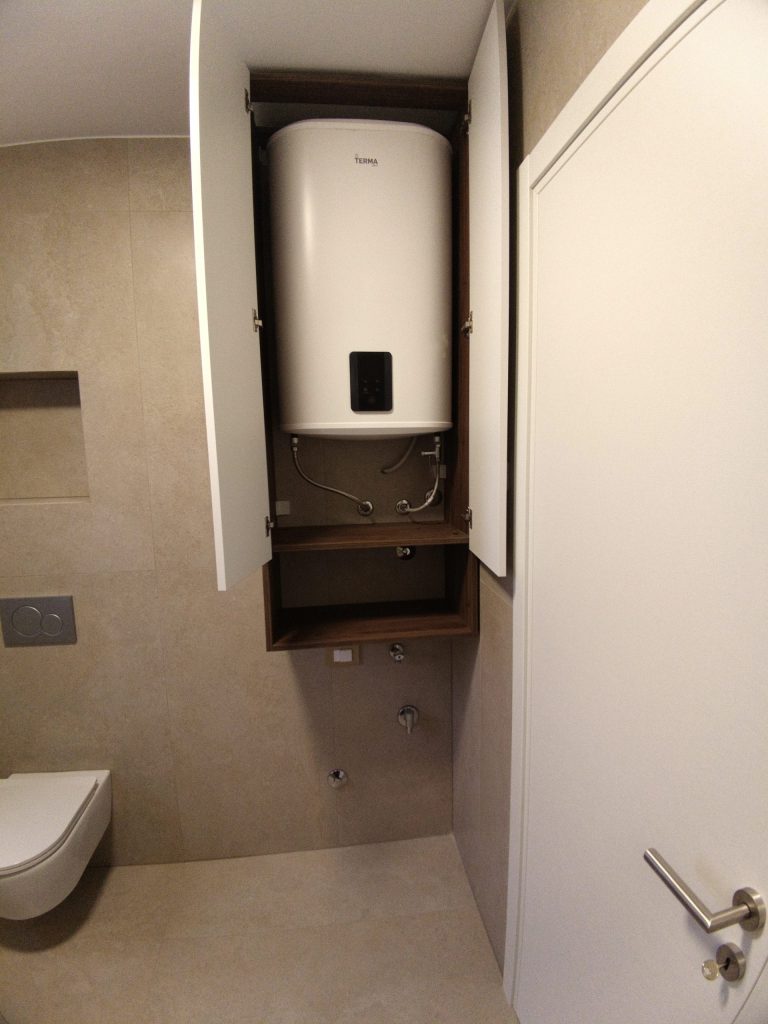 Kupaonski ormarić za skrivanje bojlera, detalj 2